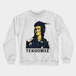 Tekoomsē Native American Vector Design Crewneck Sweatshirt